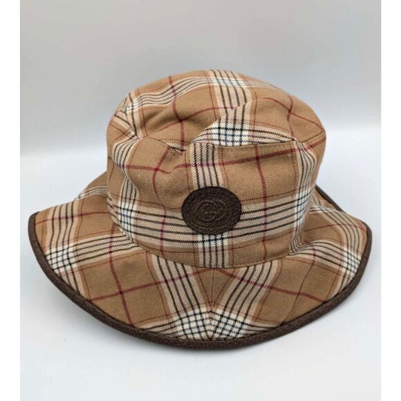 Gucci Monogram Plaid Bob Double Back Reversible Bucket Hat Beige M58cm 700851 - Picture 3 of 11